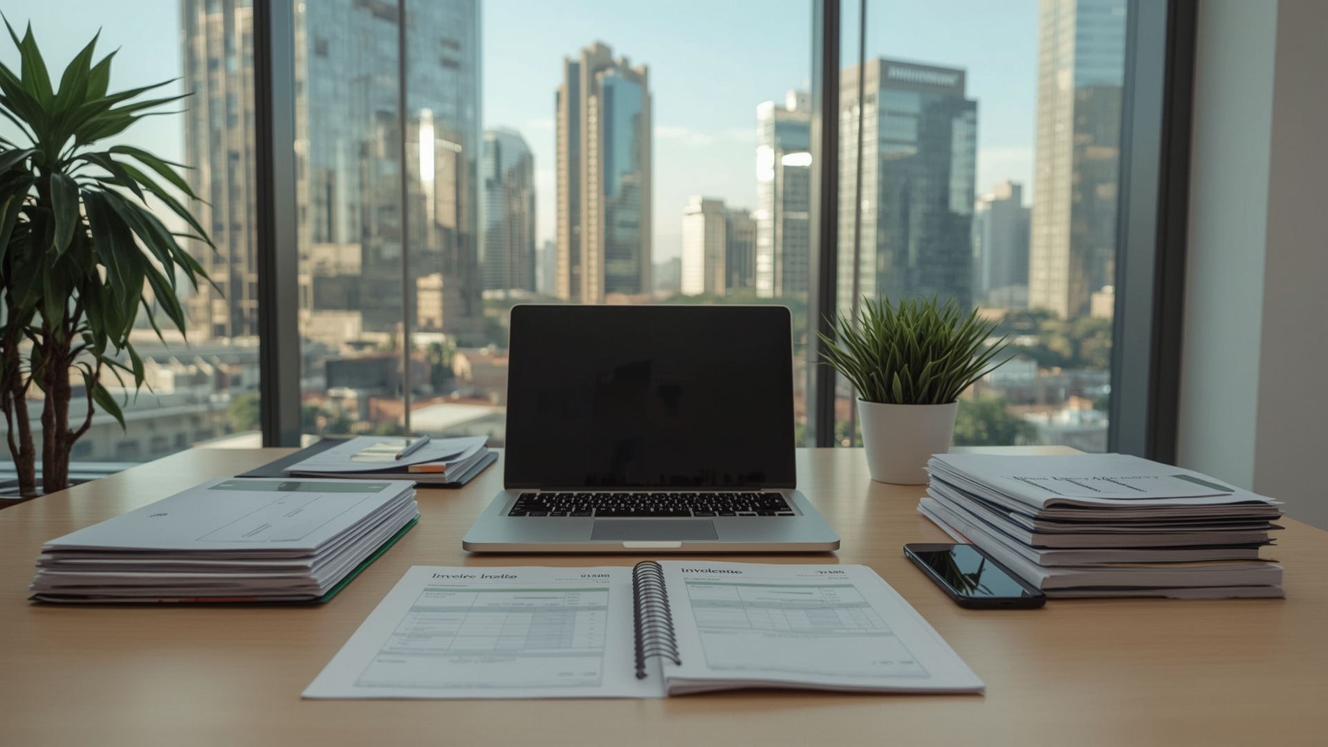 Professional accountants working together